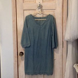 Talbots denim dress like new